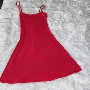 Cherry red mini dress